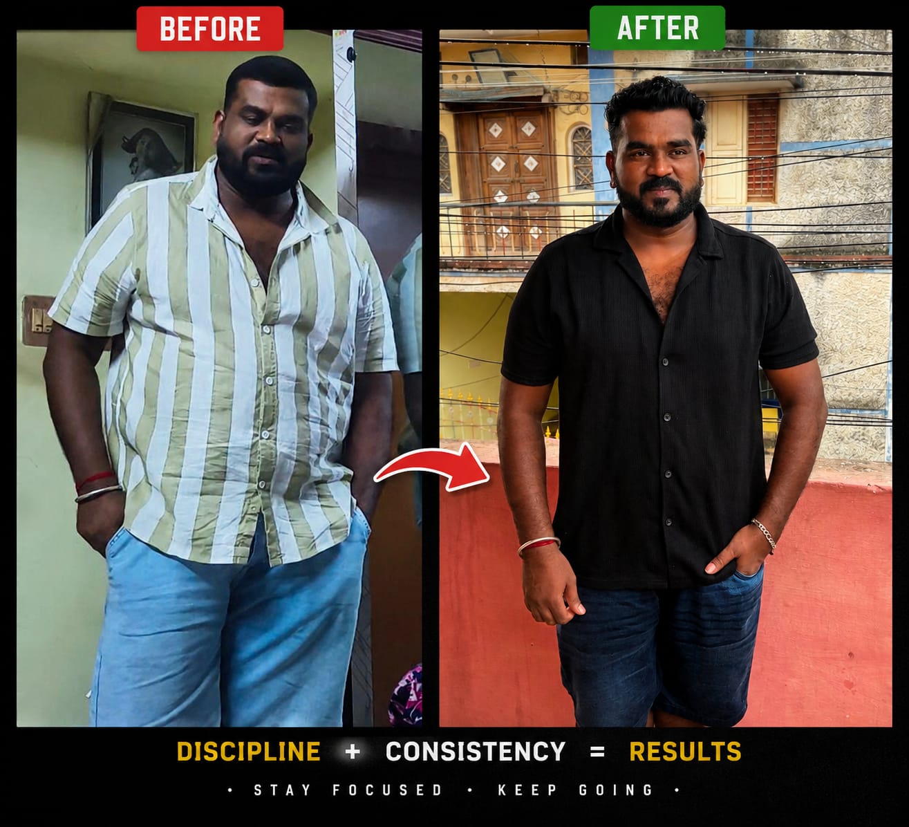 Studio-supplied before and after transformation poster 4